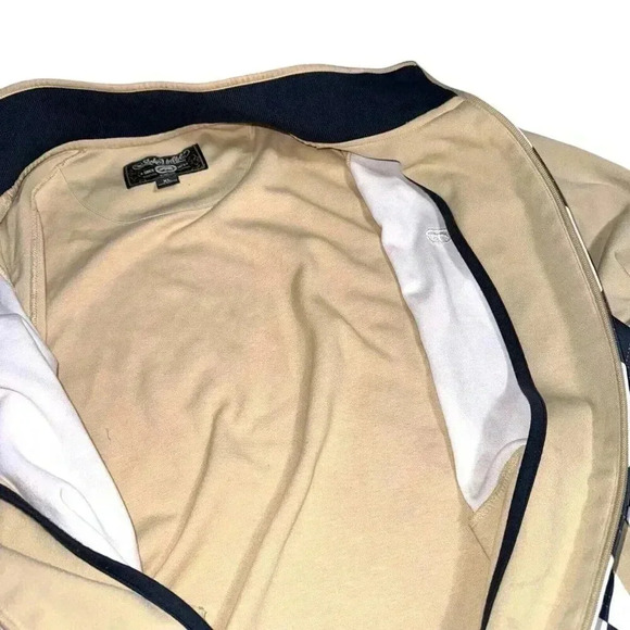 Y2K  Ecko Unltd Track Jackets Men’s XL Check Cut Sew Beige Skater Relaxed 2000s - Picture 10 of 11